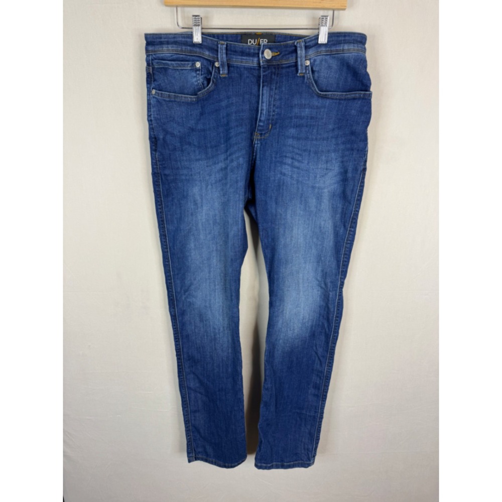 DU/ER‎ Performance Denim Relaxed Fit Jeans Blue L2X Coolmax 34x32
